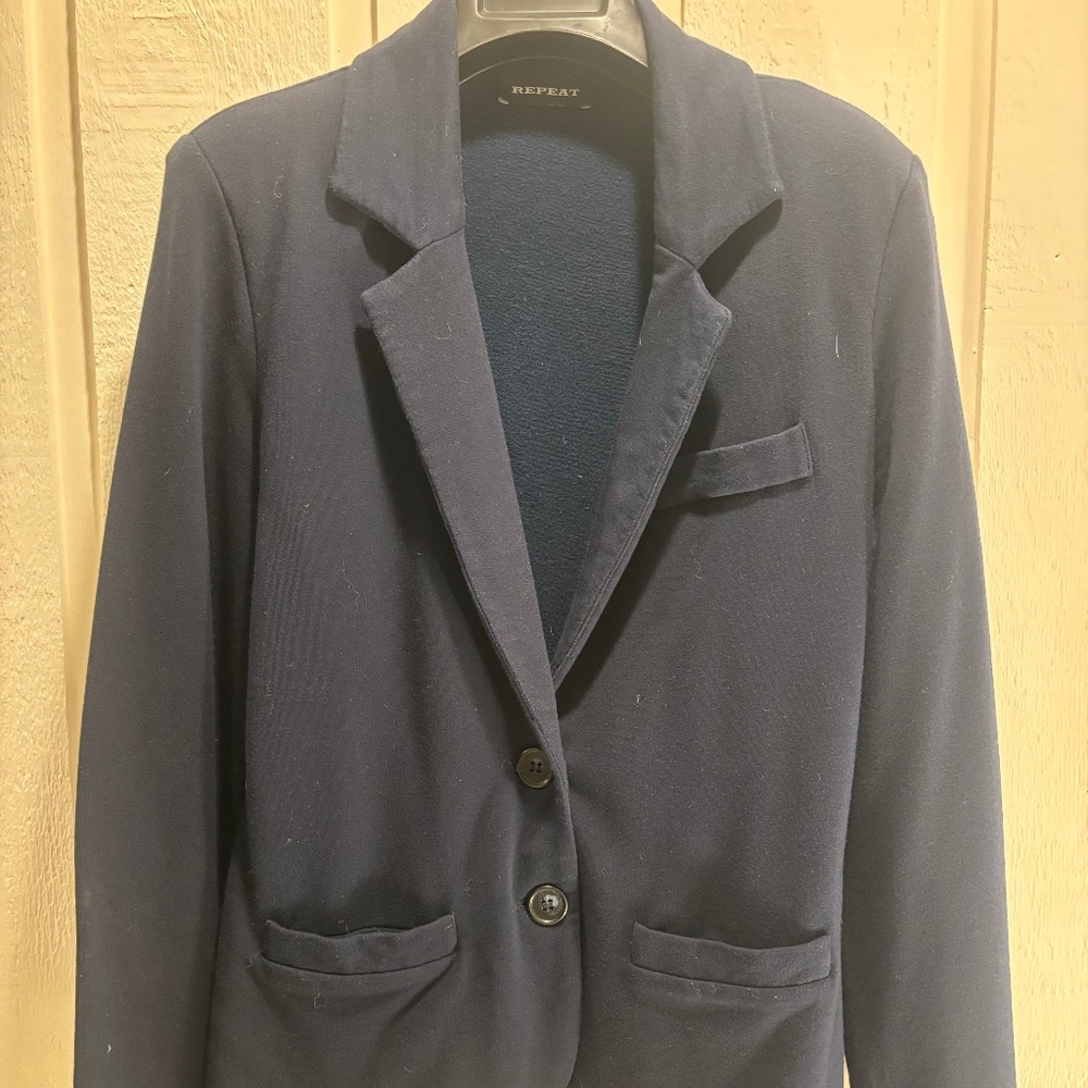 Repeat cashmere sweatshirt blazer